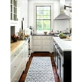thumbnail image 4 of Dash & Albert Denim Rag Diamond Handwoven Cotton Rug, 2' 6" x 8', Ivory, 4 of 6