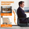 thumbnail image 5 of CLATINA Office Guest Chair with Lumbar Support and Mid Back Mesh Space Air Grid Series for Reception Conference Room (Gray-4 Pack), 5 of 9