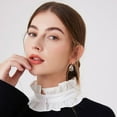 thumbnail image 6 of Adjustable Ruffle Collar Accessory Lace Trim Layered Design, 6 of 20