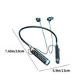 thumbnail image 3 of Byujiro Neckband Bluetooth Earbuds Neck Mounted Bluetooth Earphones LED Digital Display Bluetooth 5.4 Skin Friendly and Comfortable Stereoscope Surround Sound Card Insertion Sports Earphones, 3 of 7