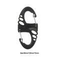 thumbnail image 4 of Llavero Montañismo Llavero Montañismo Camping Karabiner 8 S Form Snap Biner Clip Outdoor Camping Schnalle (S) (Schwarz), 4 of 4