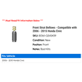 thumbnail image 2 of Front Strut Bellows - Compatible with 2006 - 2015 Honda Civic 2007 2008 2009 2010 2011 2012 2013 2014, 2 of 2