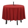 thumbnail image 1 of Vargottam Indoor/Outdoor Round Tablecloth 58 Inch with Umbrella, Waterproof Zippered Patio Table Cloths, Red, Spring/Summer, Circular Table/BBQs/Picnic, 1 of 7