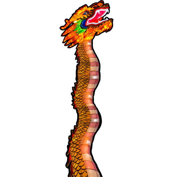 Chinese New Year Night Dragon Tall Cardboard Cutout Standee Standup