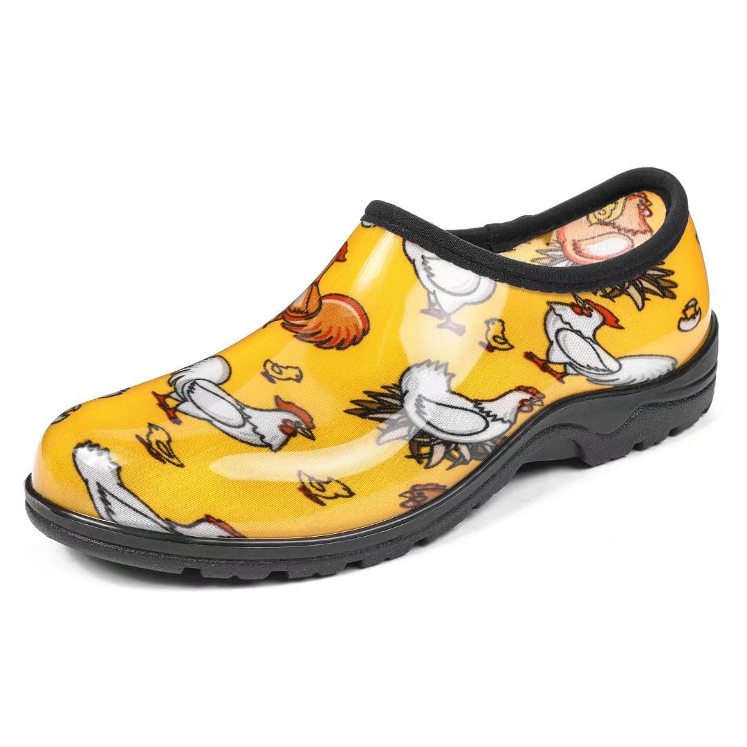 DKSUKO Womens Waterproof Garden Shoe Lightweight Rain Shoes with Comfort Insole 