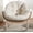 Cream, variant on Oversized Outdoor Papasan Rocking Chair with Soft Cushion, Comfy Patio Egg Chair, Wicker Lounge Rocker for Balcony/Porch/Garden, Reinforced All Weather Rattan Frame, 330 lbs Support, Beige