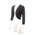thumbnail image 5 of ALLSENSE Women's 3/4 Sleeve Open Front Bolero Shrug Cardigan, 5 of 6
