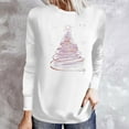 thumbnail image 2 of Shining Christmas Tree Graphic Sweatshirt for Women Long Sleeve Merry Christmas Pullover Top Trendy Holiday Tee with Festive Print Cozy Casual Fall and Winter Xmas Shirt, 2 of 5