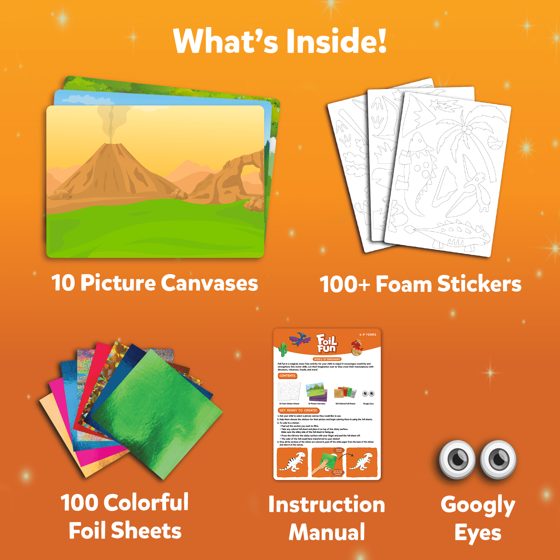 Skillmatics Foil Fun - Dinosaurs, No Mess Art for Kids Ages 4 to 9