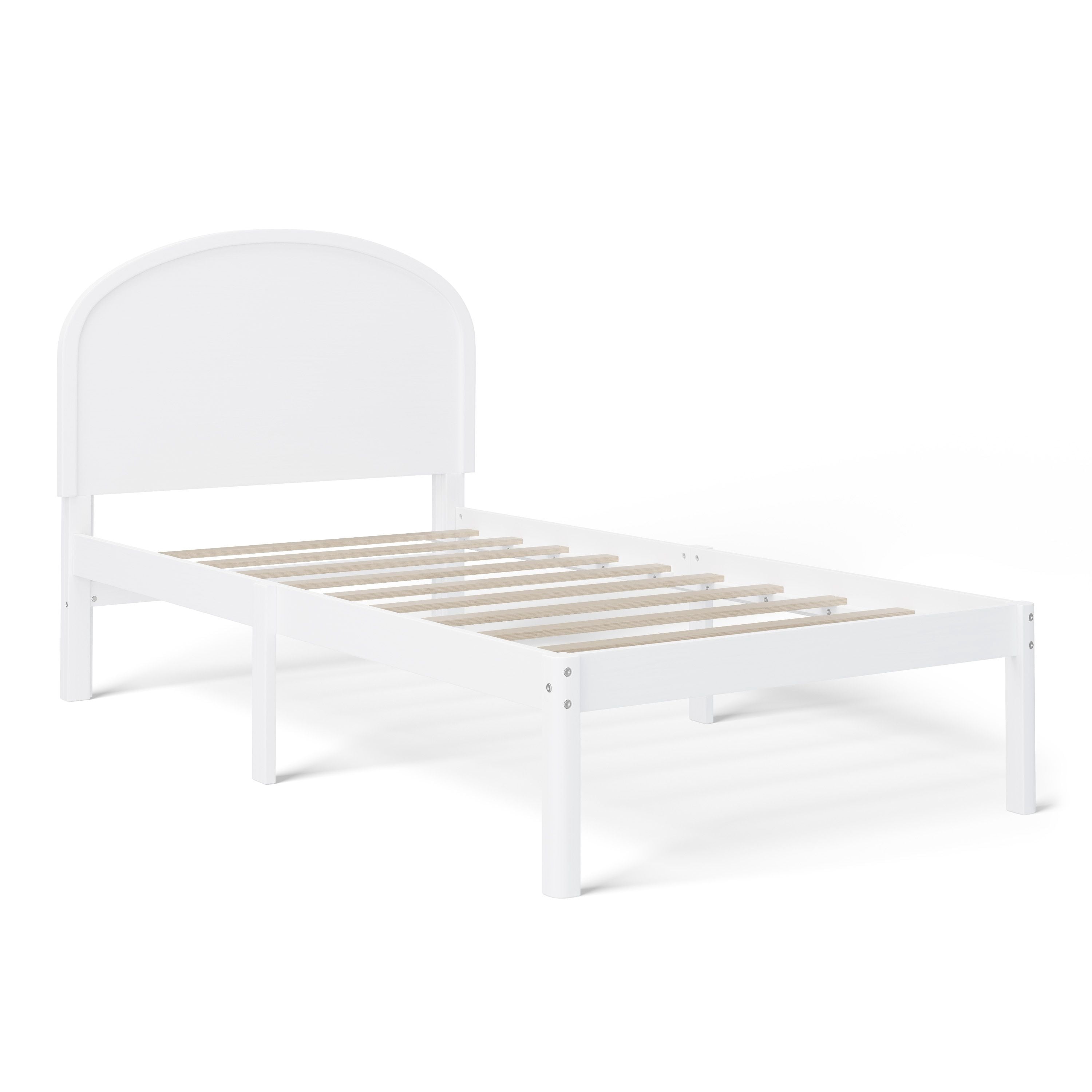 Mainstays Kids Twin Size Wood Platform Bed Frame, White