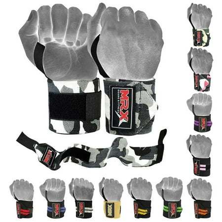 Weight Body Wraps Weight Lifting GYM Training Wrist Wraps For Wrist Support While Lifting Crossfit Wrap Camo Gray 1 Pair ()