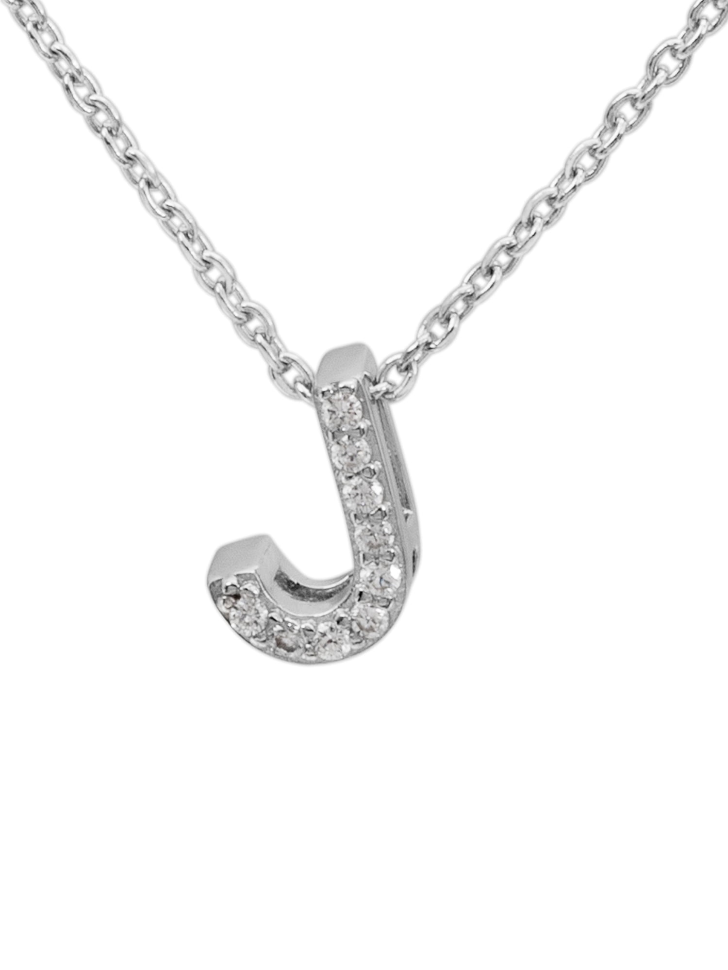 925 Sterling Silver Initial E Necklace 18" Chain Boxed 