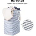 thumbnail image 2 of 72l Waterproof Collapsible Fabric Dirty Laundry Hamper With Large Capacity, Blue, 2 of 5