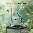 thumbnail image 3 of VINGLI Bird Cage, 83 Inch Wrought Iron Bird Cage with Play Top, Rolling Parakeet Cage for Cockatiels Lovebird Finches Canaries, 3 of 8