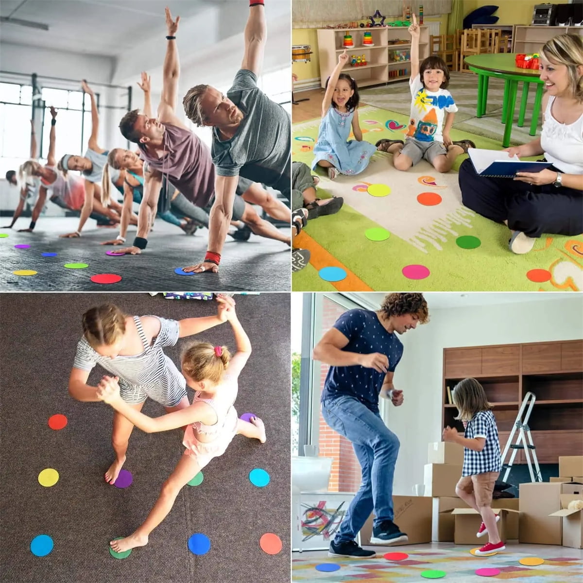 81 Pcs Carpet Markers for Classroom, Colorful Floor Spot Carpet Dots,  Carpet Circles for Preschool, Kindergarten, Kids, Teachers and Gym 