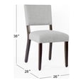 thumbnail image 3 of HomePop Open Back Dining Chair with Nailhead Trim, Set of 2, Gray, 3 of 12