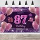 thumbnail image 1 of Decoraciones de 87 cumpleaños para niñas IMISI Pancarta de Feliz Cumpleaños Decoraciones Rosas para una Fiesta de cumpleaños Telón de Fondo para Mujeres, 1 of 5