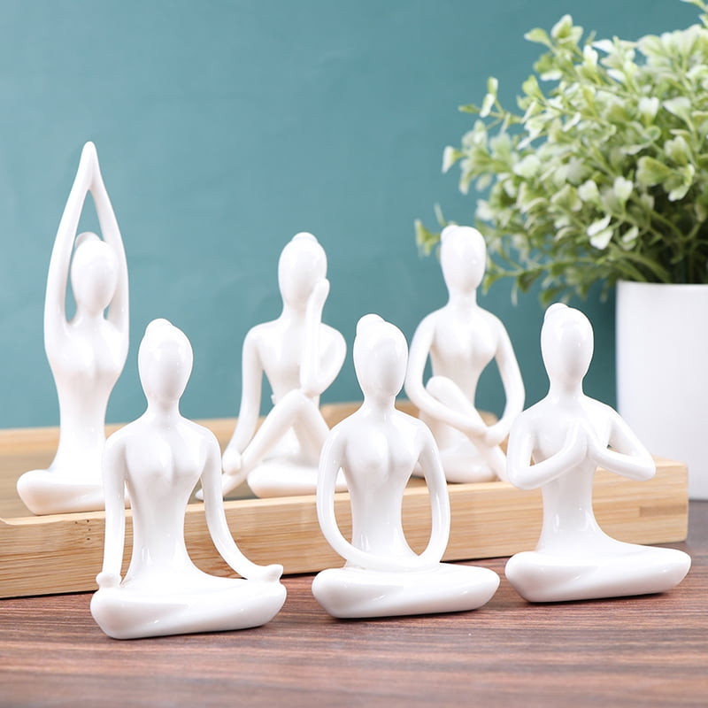 05 Porcelain Ceramic Yoga Pose Figurine Meditation Room Studio Ornament 05 Porcelain Ceramic Yoga Pose Figurine Meditation Room Studio Ornament