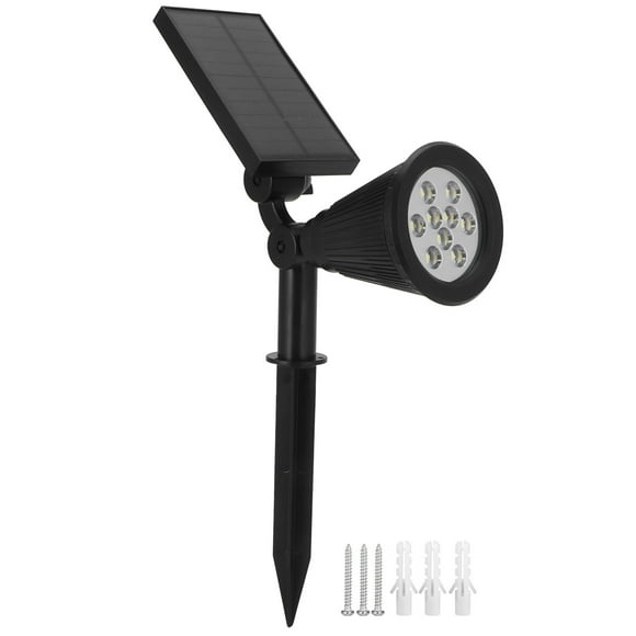 Lámpara de inserción de tierra, 9 chips LED, focos solares, decoración de jardín, luces solares de paisaje, diseño exquisito