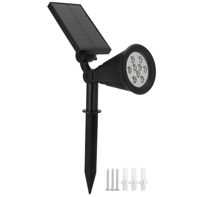 Focos solares con 9 chips LED para exteriores, luces LED solares para jardín y patio, luz blanca