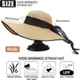 thumbnail image 4 of Sun Hats for Women Wide Brim Summer Beach Hats for Women Foldable Travel Straw UV Protection, 4 of 7