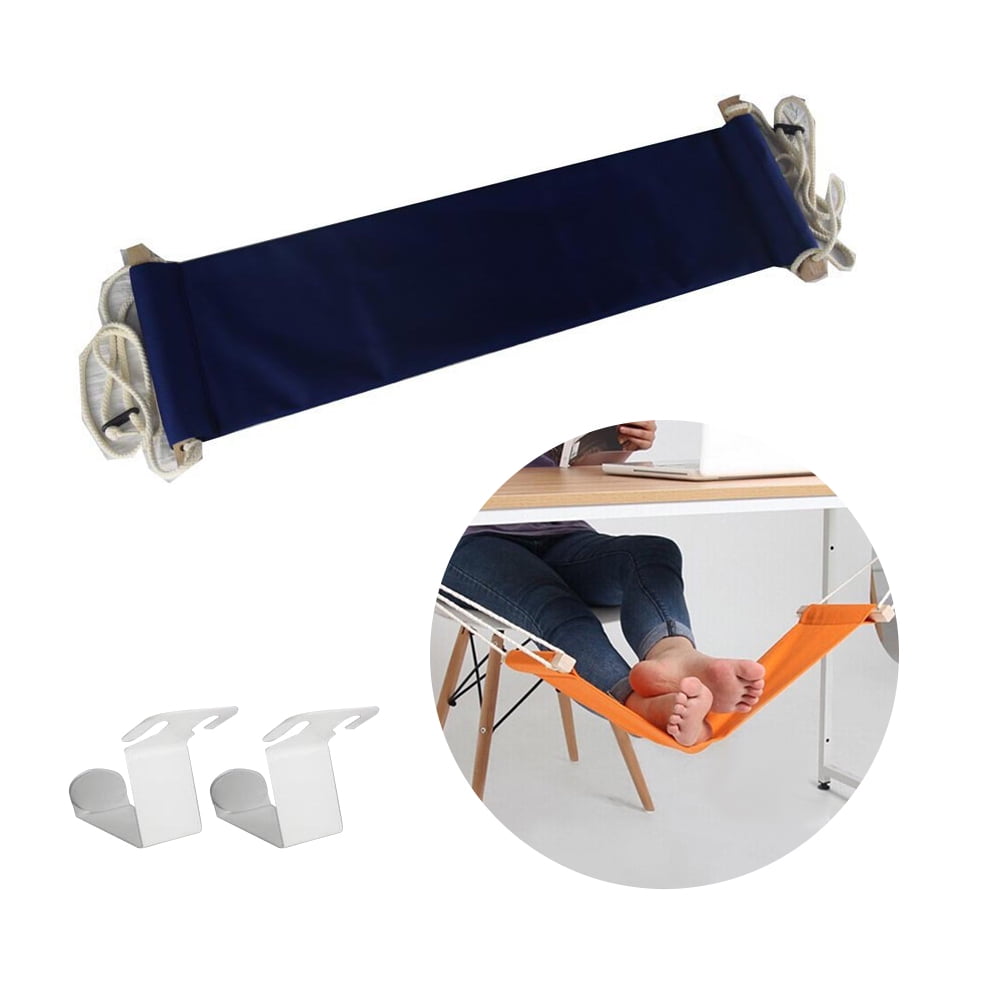 Foot Hammock Under Desk with Metal Hooks Footrest Adjustable Desk Foot