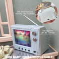thumbnail image 5 of USB Rechargeable Miniature Retro TV with LCD Screen - 1:12 Scale Dollhouse Accessory, Plays Videos, 180° Rotating Antenna, Yellow Vintage Toy for Collections & DIY(XX), 5 of 6