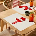 thumbnail image 1 of Fwttom Lettre Repas, Napperon de Noël Lettre Repas Décoration de Table des Fêtes Nappe Drapeau à Thé Napperon -Bordure Rassemblement des Fêtes Restaurant Nappe, 1 of 4