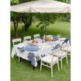 thumbnail image 3 of Outdoor Tablecloth with Umbrella Hole & Zipper, Navy Blue Starfish Coastal Rectangle Tablecloth 60x102 Inch, Summer Beach Black Coral Nautical Patio Table Cover Waterproof Table Cloth for Picnic, 3 of 7