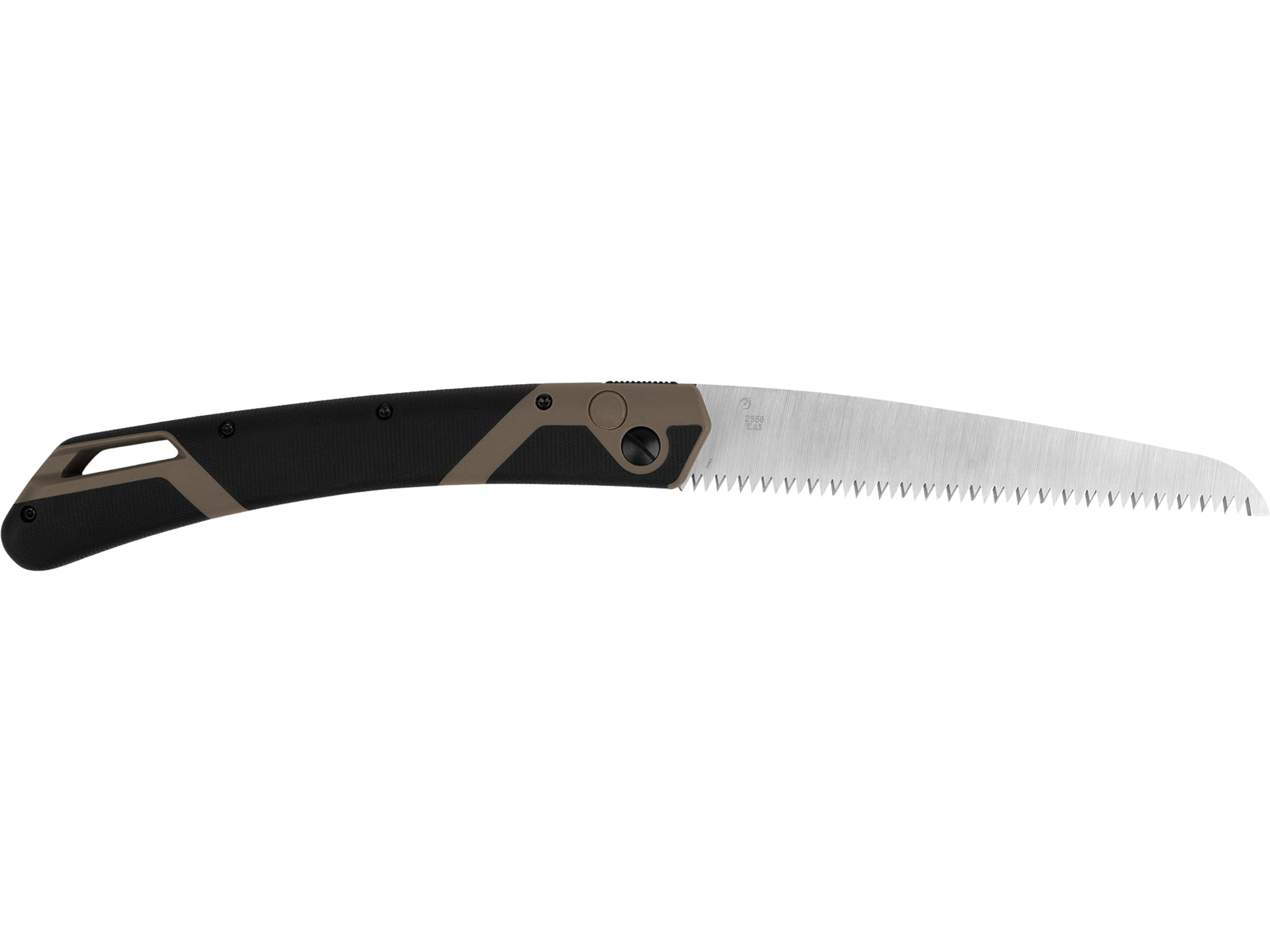 Kershaw Taskmaster 2 Saw Folding Knife 7" Saw 1065 High Carbon Nickel Blade Glass Filled Nylon/Rubber Handle Black/Tan