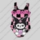 thumbnail image 1 of Traje de baño de una pieza de verano para niñas, traje de baño con estampado 3d de dibujos animados lindo Kuromi para mujeres, ropa de baño sin mangas para niñas, 1 of 5