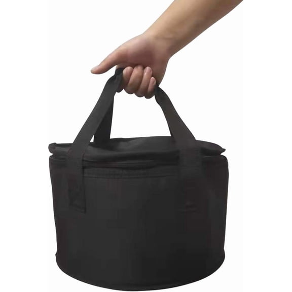 Insulated Cooler Pie Carrier Round Thermal Casserole Carrier,Polyester Fabric Cooler Lunch Bag for Hot OR Cold Food transport,Large Size ( Diameter 11 inches)