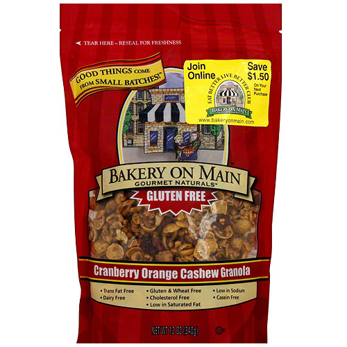 Bakery On Main Gourmet Naturals Cranberry Orange Cashew Granola, 12 oz