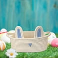 thumbnail image 6 of Nmdmisc Easter Basket for Boys Girls Easter Bunny Basket with Rabbit Ears, Easter Egg Hunting Basket Easter Baskets for Children Kids Babies First Easter Gifts White 12.2*8.2*5.1 in, 6 of 6