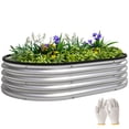 thumbnail image 1 of Outsunny 4 x 3 x 1 ft Galvanized Raised Garden Bed, Silver, 1 of 10