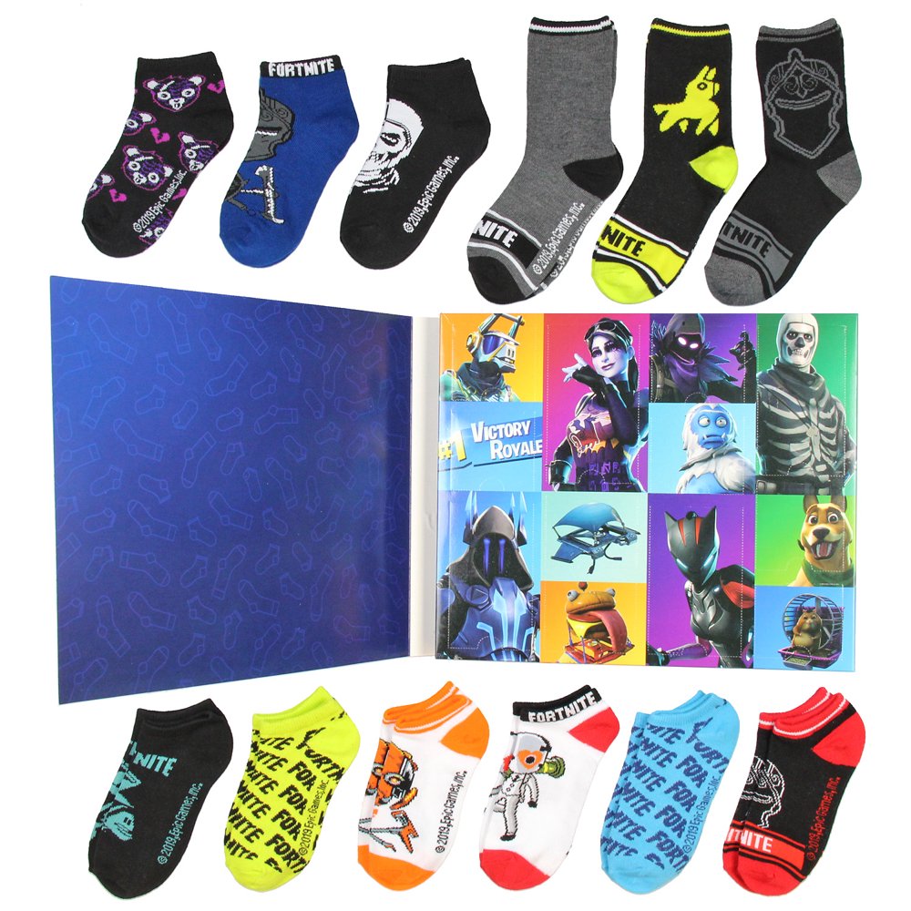 Fortnite Fortnite Kids 12 Days Of Socks Crew Ankle Cut And No Show
