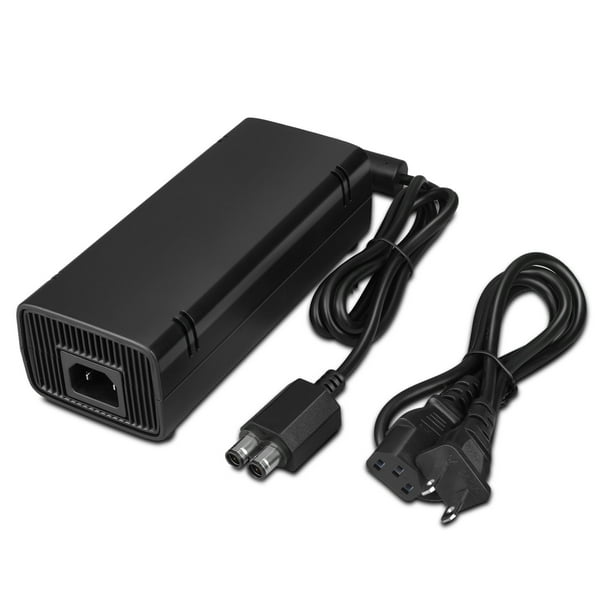 Xbox 360 Slim Ac Power Supply Adapter Box Block With Power Cord Cable Charger Charging Replacement Accessory 12v 135w Power Brick 100 240v Auto Voltage Black Walmart Com Walmart Com