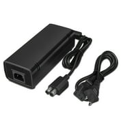 Xbox 360 Slim AC Power Supply Adapter Box Block with Power Cord Cable Charger Charging Replacement Accessory - 12V 135W Power Brick 100-240V Auto Voltage (Black)