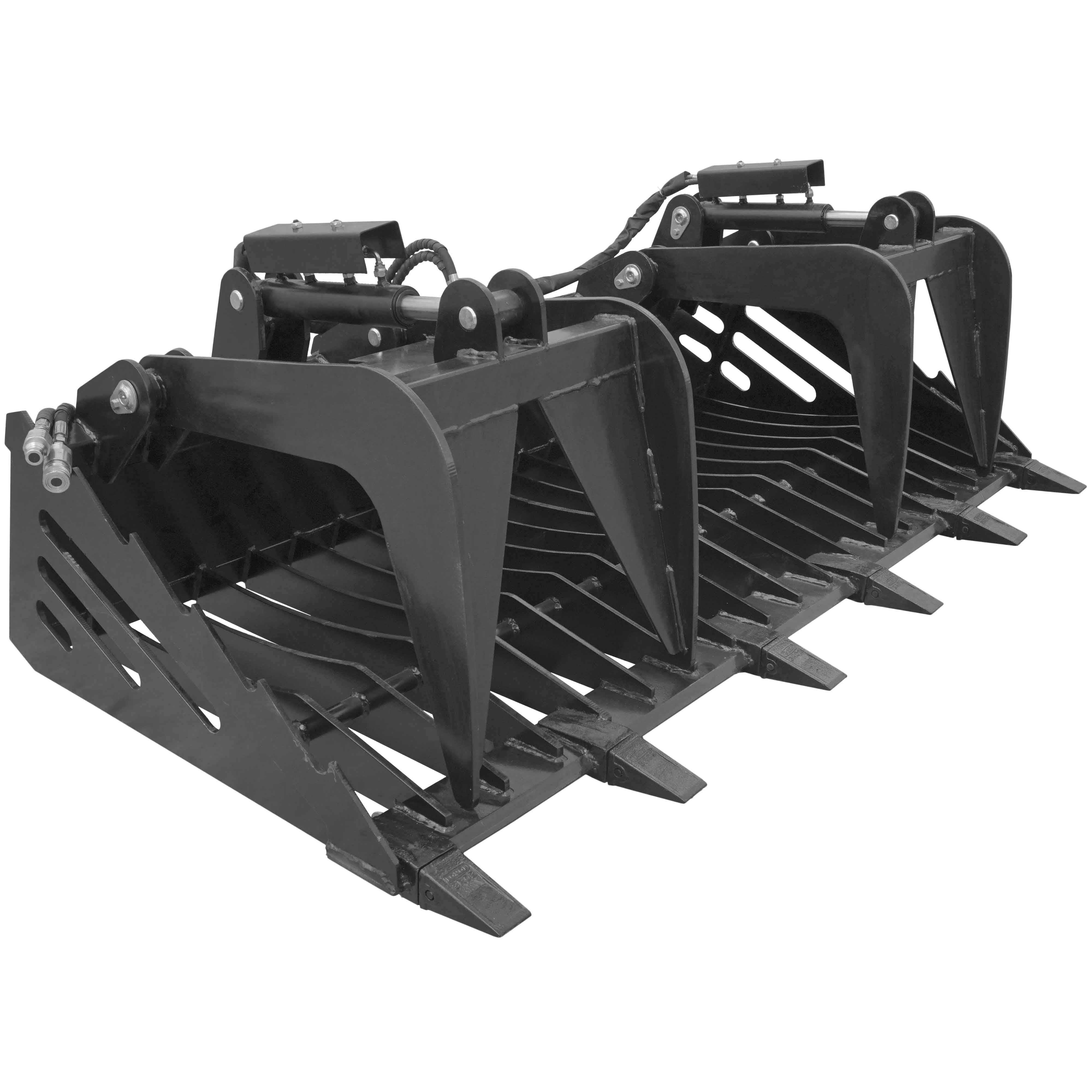 Titan Attachments 82" Skeleton Rock Grapple Rake Quick Tach Bucket