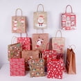 thumbnail image 4 of Bolsas de regalo de Navidad de papel Kraft marrón ecológicas impresas personalizadas al por mayor para fiesta decorativa de Navidad, 4 of 4
