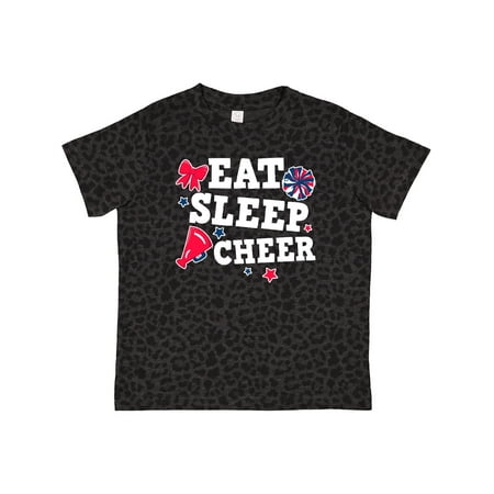 

Inktastic Cheerleading Eat Sleep Cheer White Gift Toddler Toddler Girl T-Shirt