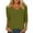 Army Green#536, variant on FINALGANG Women T-Shirt Solid Color 3/4 Sleeve Round Neck Tops Tshirts Womens Comfort Casual Daily Party Photoshoot Tee Shirts,Army Green,L