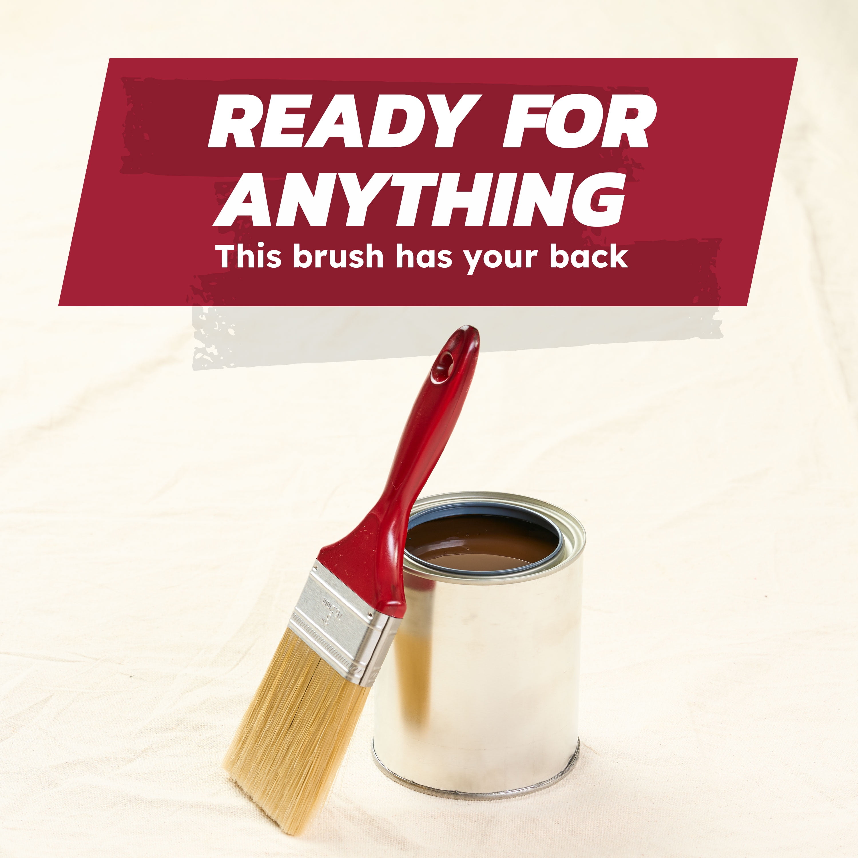 Linzer 3" Stain & Varnish Polyester Blend Flat Paint Brush