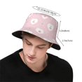 thumbnail image 3 of ZICANCN Pink Lozenge Cherry Heart Bucket Hat , Unisex Print Double-Side-Wear Bucket Hat for Golf Fishing Beach Outdoor, 3 of 5