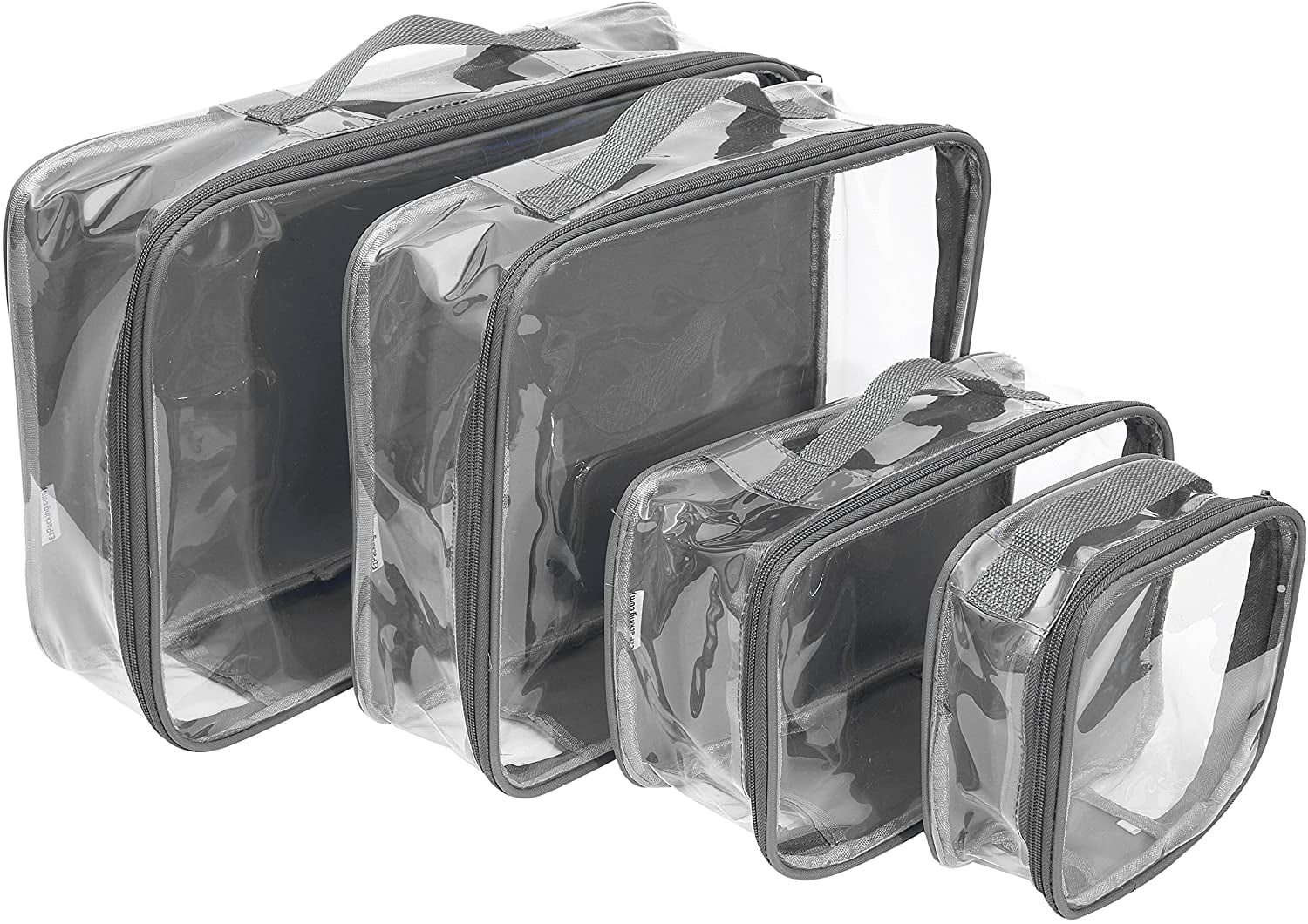 Medium Clear Travel Packing Cube See-Through Clothes Organizer for Suitcase 