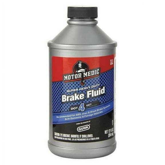Motor Medic 12 oz FMSS 116, SAE J-1703 Brake Fluid - Bottle M4512/6