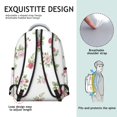 thumbnail image 5 of Pioneer Flower Floral Print Pattern Backpack for School, Cute School Bag with Adjustable Shoulder Straps and Padded Back, 15.3"x11"x7.1", 5 of 5