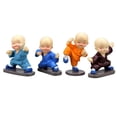 thumbnail image 1 of 4 unids/lote pequeña estatua de Buda monje estatuilla de resina artesanías adornos decorativos para el hogar artesanías en miniatura accesorios de decoración del hogar Adepaton 2020619-2, 1 of 6