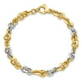 thumbnail image 4 of 14k Two-Tone Polished Bracelet (Weight: 5.1 Grams, Length: 7.5 Inches), 4 of 5