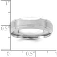 thumbnail image 3 of 14K White Gold Light Comfort Fit Brush Satin Fancy Band (Size 10.5) Made In United States wb103l-10.5, 3 of 5
